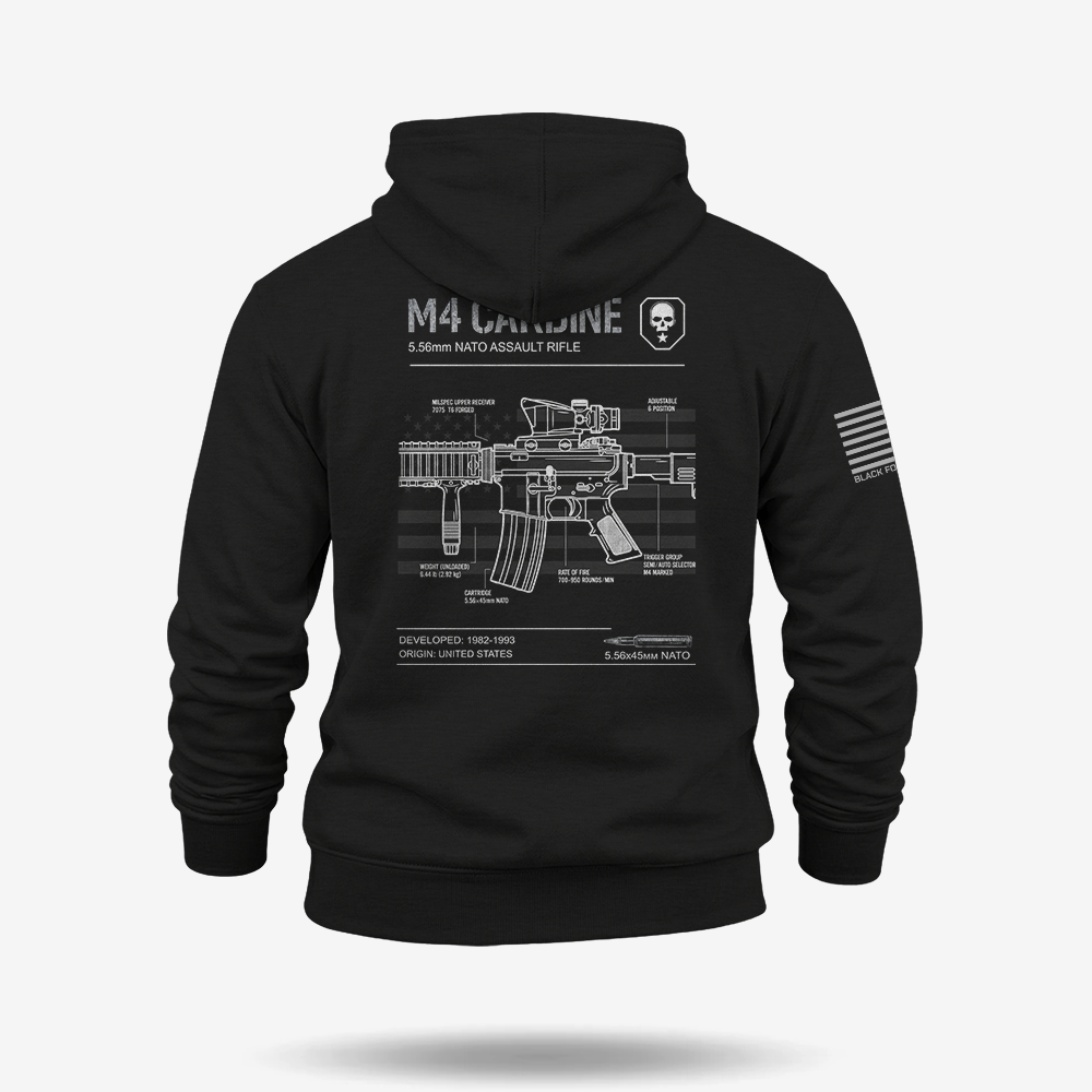 M4 Carbine Schematic Hoodie