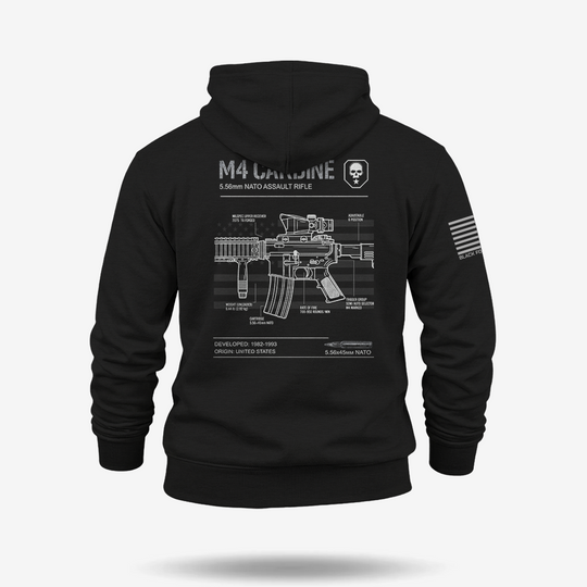 M4 Carbine Schematic Hoodie