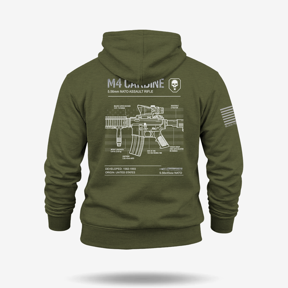M4 Carbine Schematic Hoodie