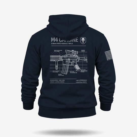 M4 Carbine Schematic Hoodie