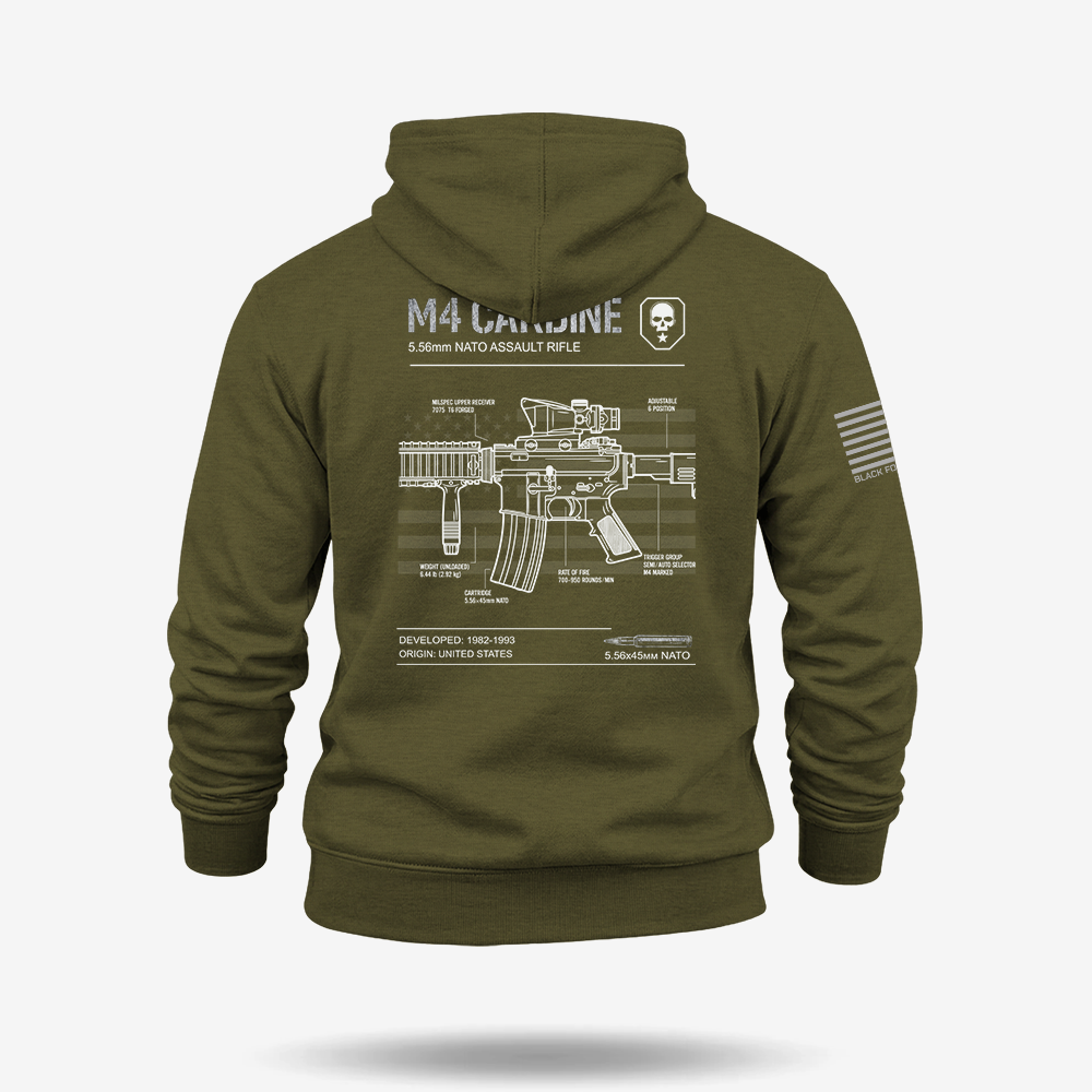 M4 Carbine Schematic Hoodie