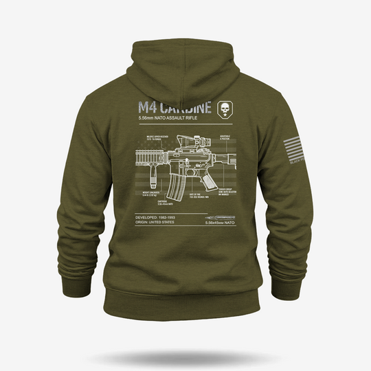 M4 Carbine Schematic Hoodie