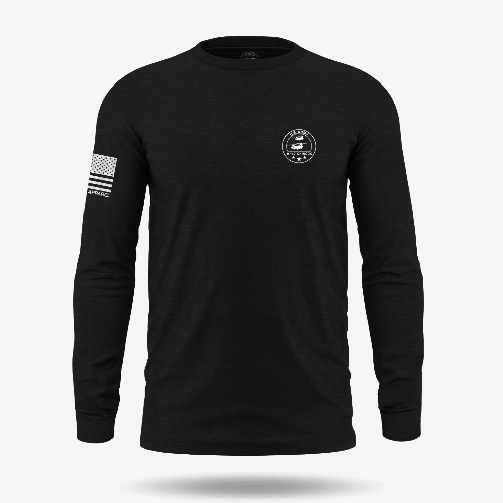 MH 47 Chinook Schematic Long Sleeve