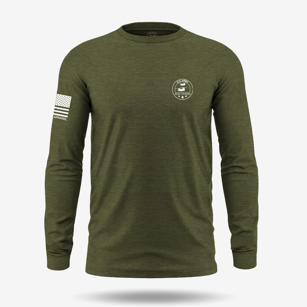 MH 47 Chinook Schematic Long Sleeve