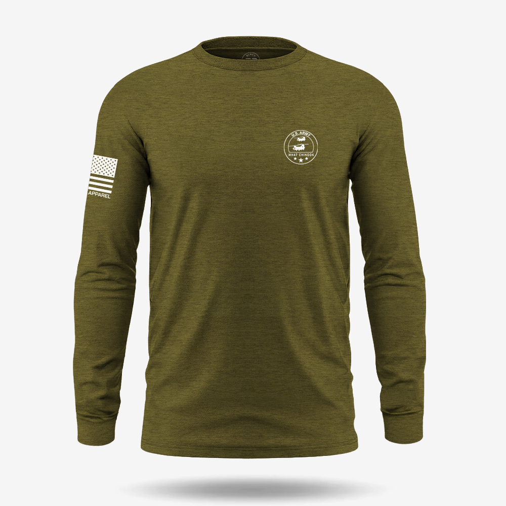 MH 47 Chinook Schematic Long Sleeve