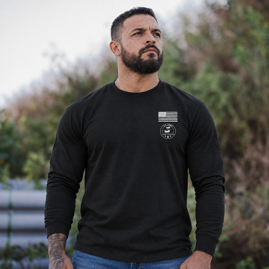MH 47 Chinook Schematic Long Sleeve