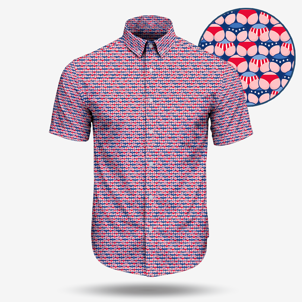 Merica Cheek Button Down Shirt