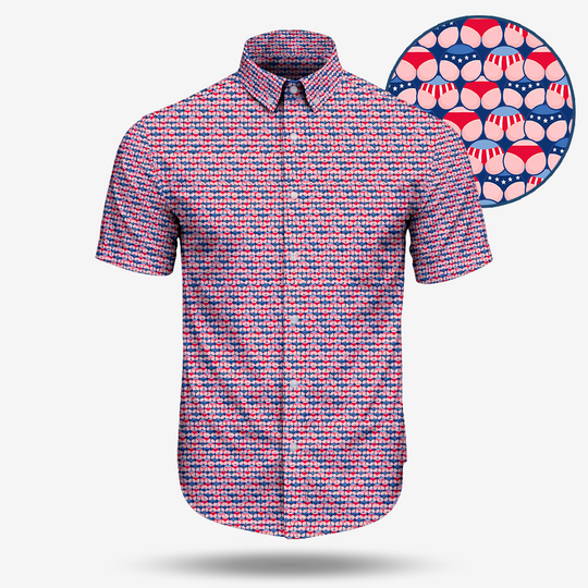 Merica Cheek Button Down Shirt