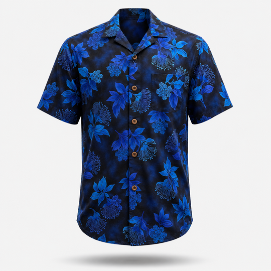 Midnight Bloom Hawaiian Shirt