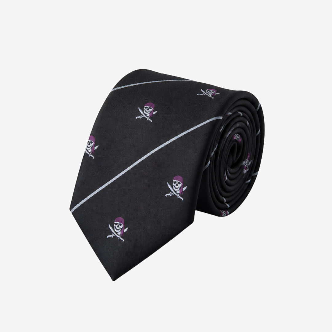 Midnight Corsair Skull Tie