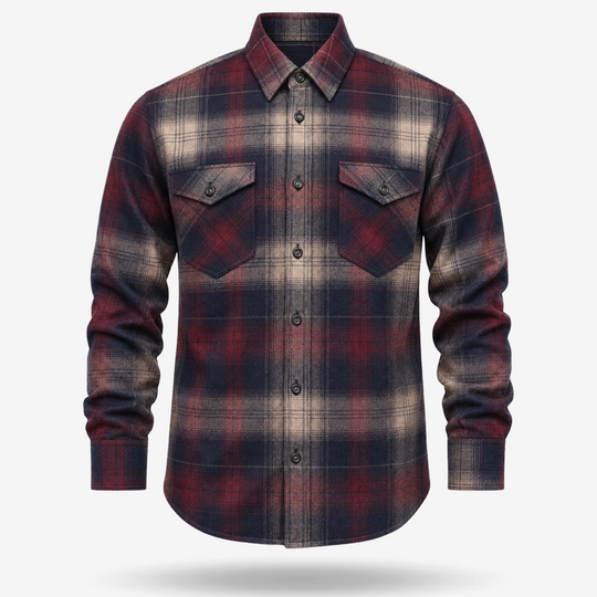 Midnight Oxblood Plaid Flannel