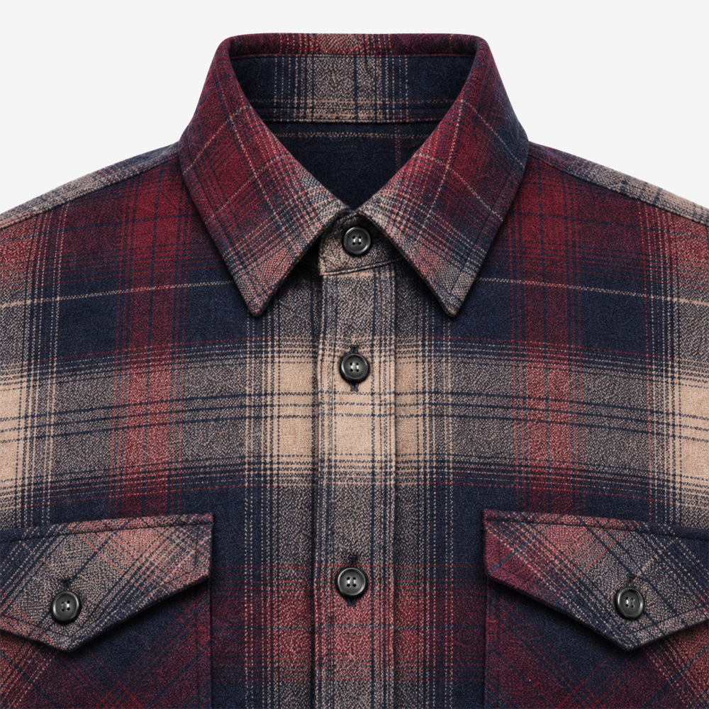 Midnight Oxblood Plaid Flannel