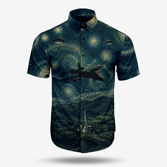 Midnight Paratrooper Button Down Shirt