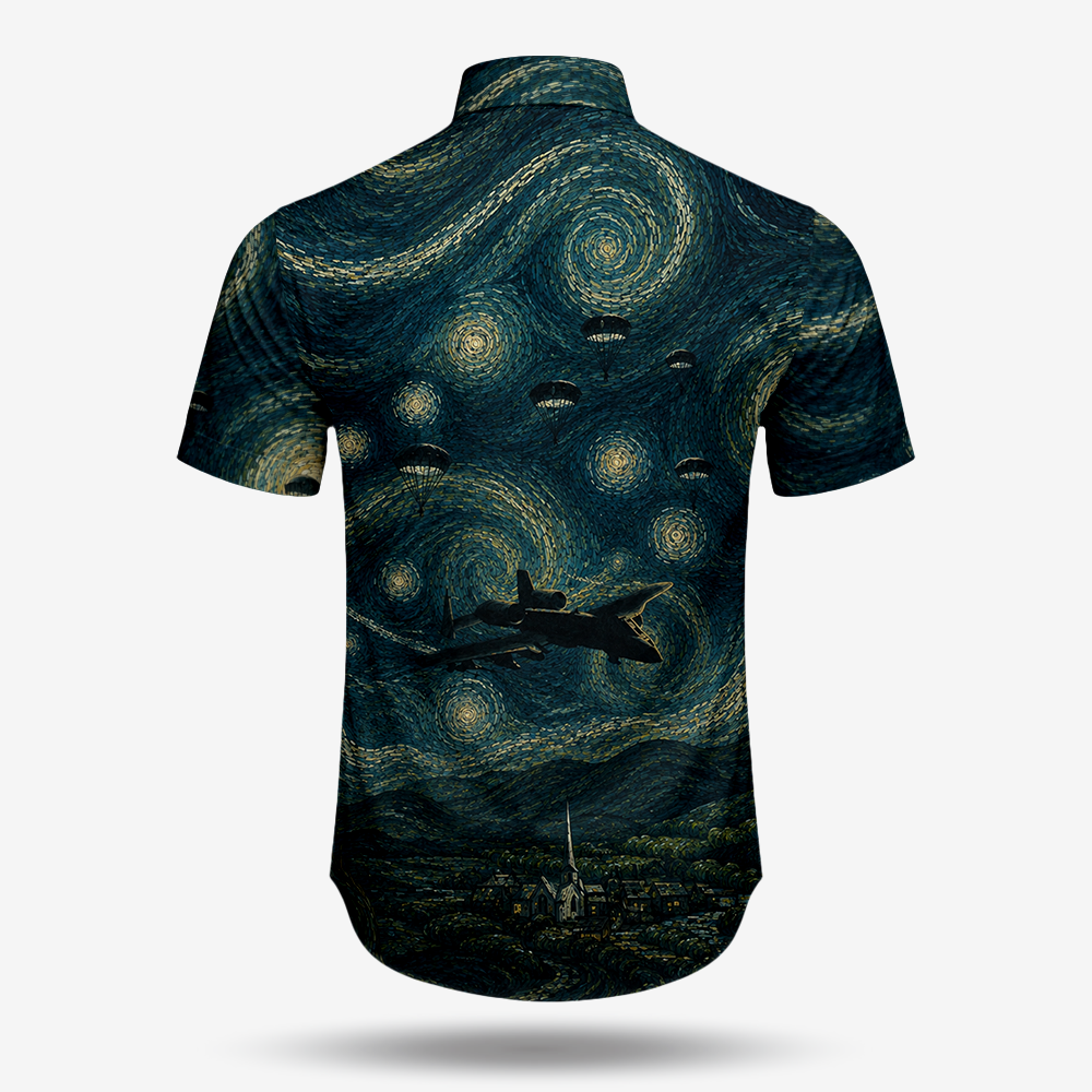 Midnight Paratrooper Button Down Shirt