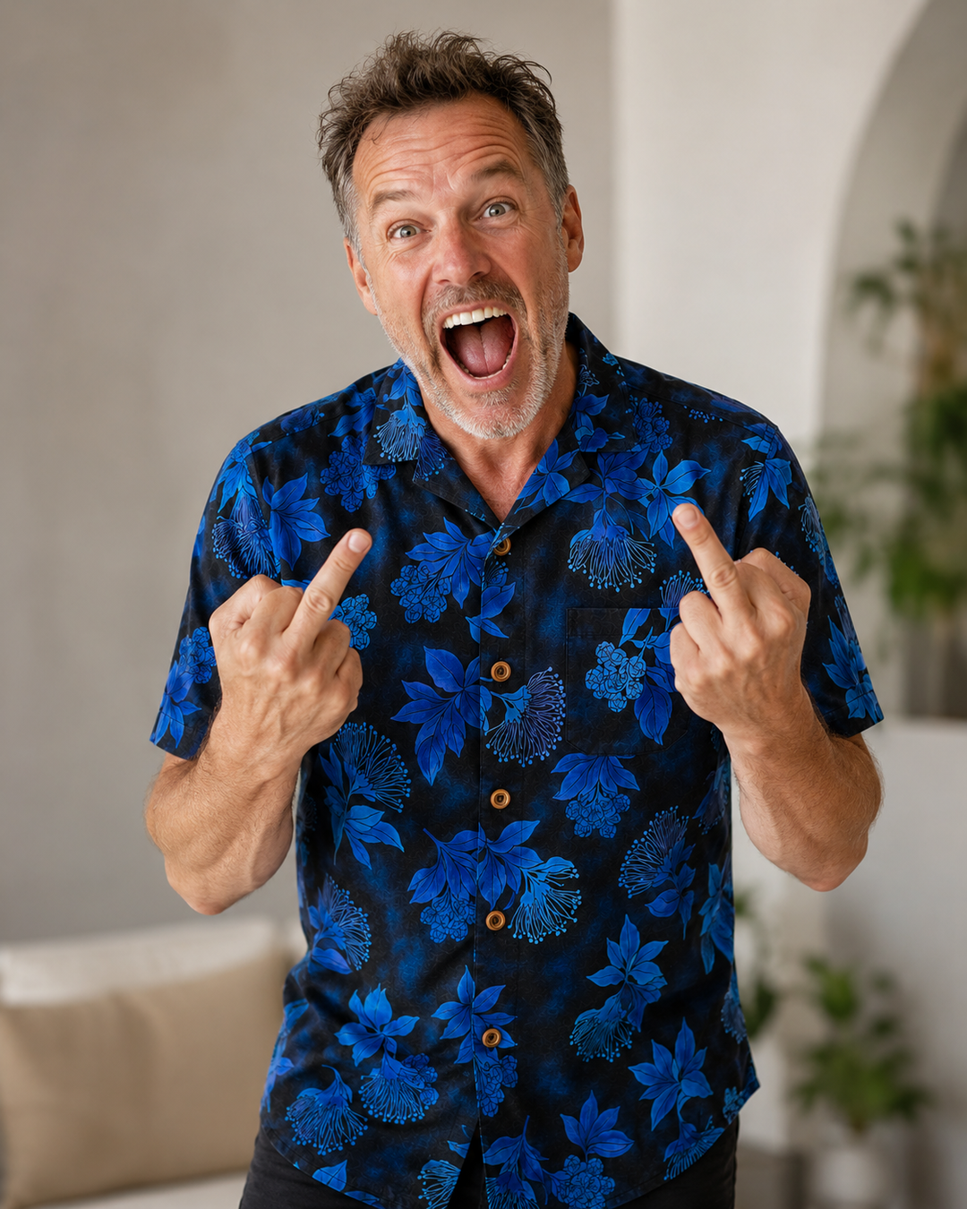 Midnight Bloom Hawaiian Shirt