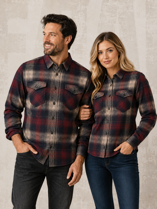 Midnight Oxblood Plaid Flannel