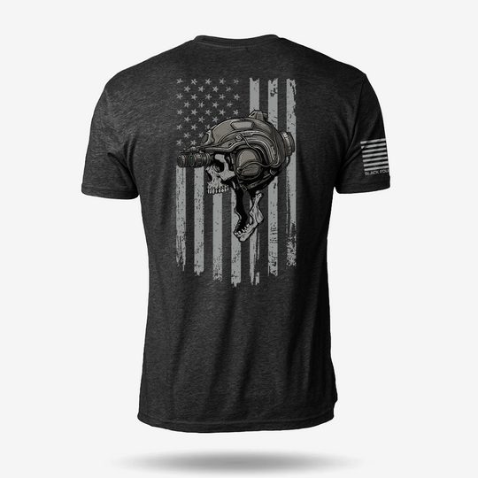 Night Operator Skull T Shirt