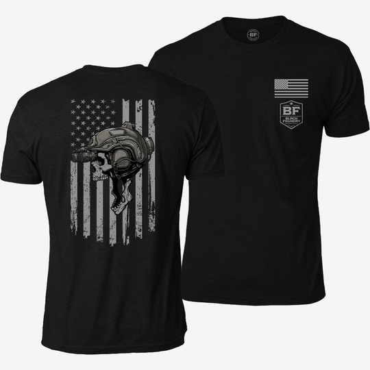 Night Operator Skull T Shirt
