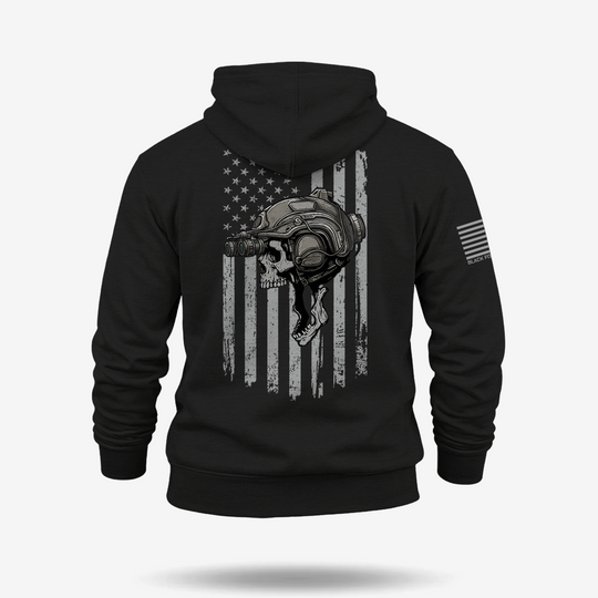 Night Operator Skull Hoodie