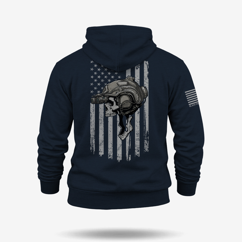 Night Operator Skull Hoodie