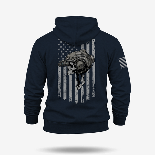 Night Operator Skull Hoodie