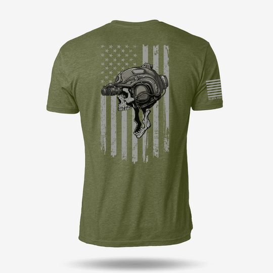 Night Operator Skull T Shirt