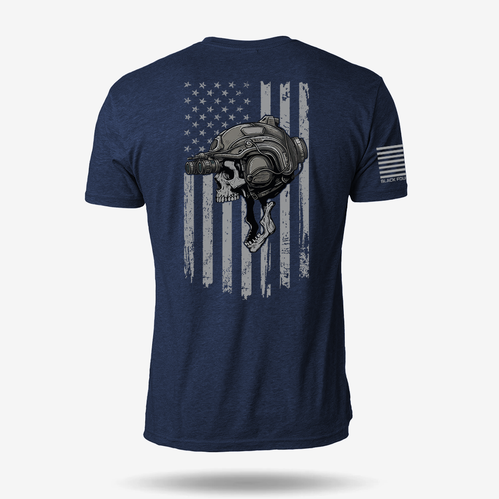 Night Operator Skull T Shirt