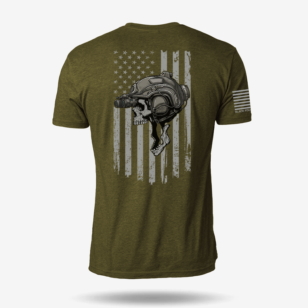 Night Operator Skull T Shirt