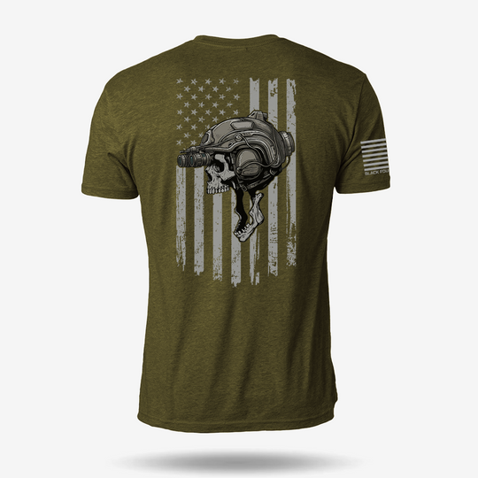 Night Operator Skull T Shirt