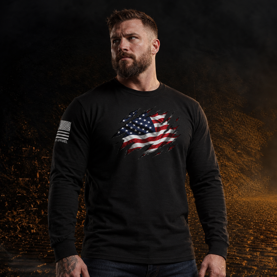 Old Glory Ripped Long Sleeve