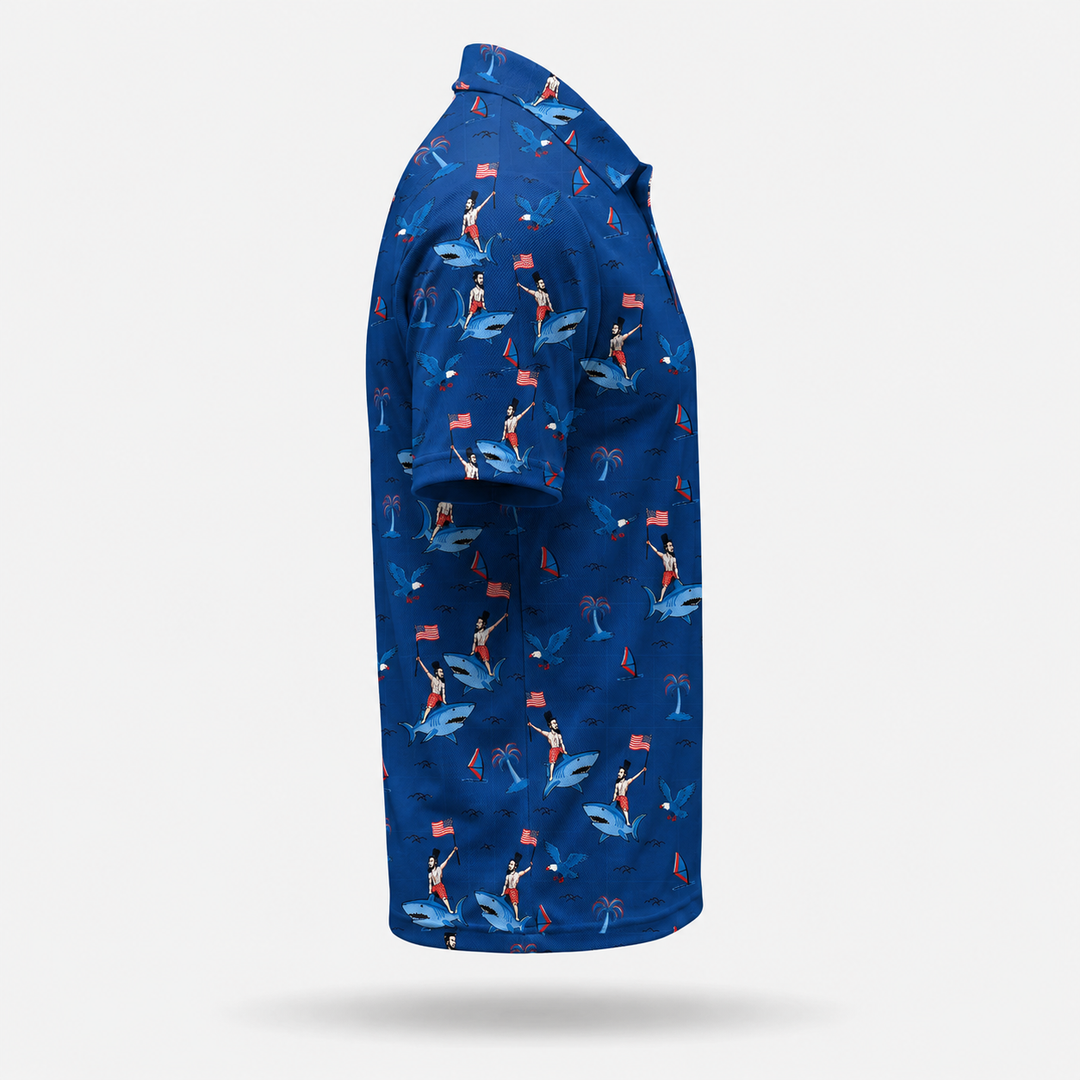 Old Glory Shark Rider Polo