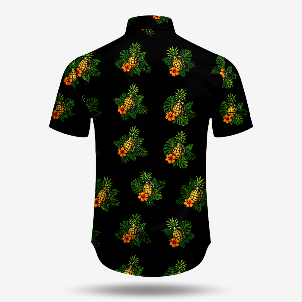 Pineapple Grenade Button Down Shirt