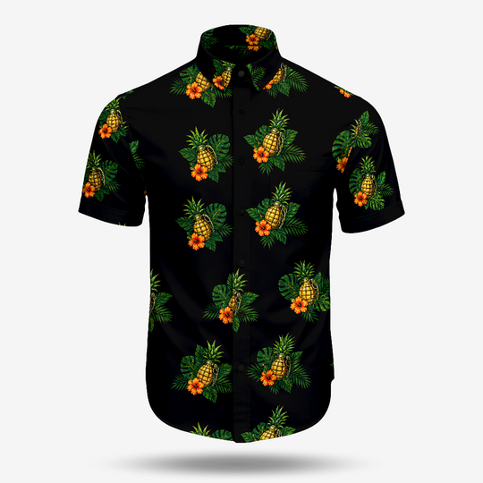 Pineapple Grenade Button Down Shirt