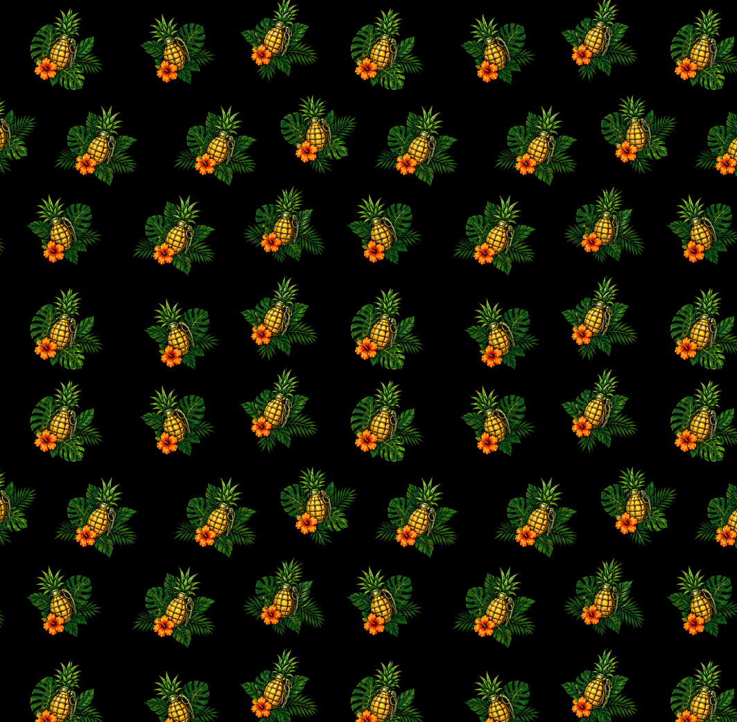 Pineapple Grenade Button Down Shirt