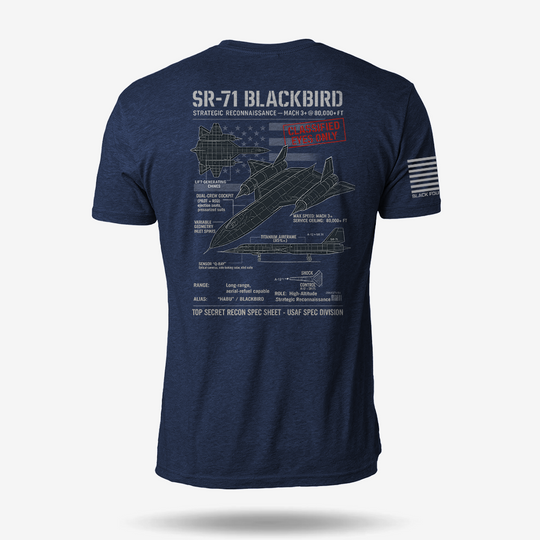 SR-71 Blackbird Schematic T Shirt