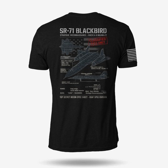 SR-71 Blackbird Schematic T Shirt
