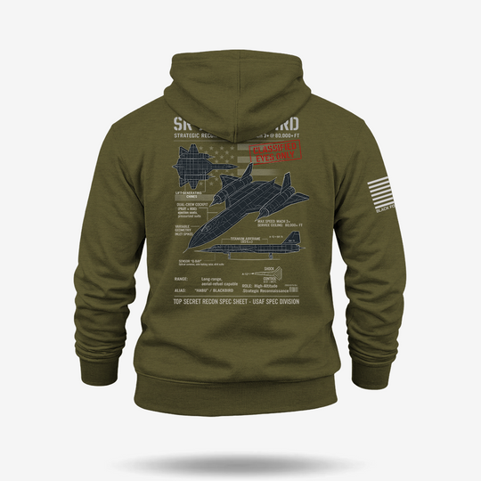 SR-71 Blackbird Schematic Hoodie