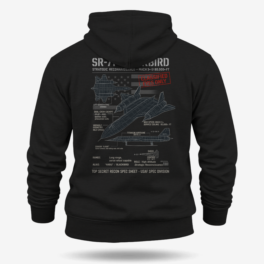 SR-71 Blackbird Schematic Hoodie