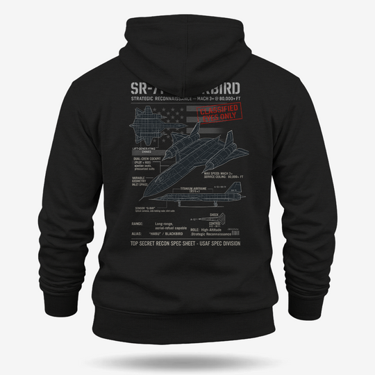 SR-71 Blackbird Schematic Hoodie