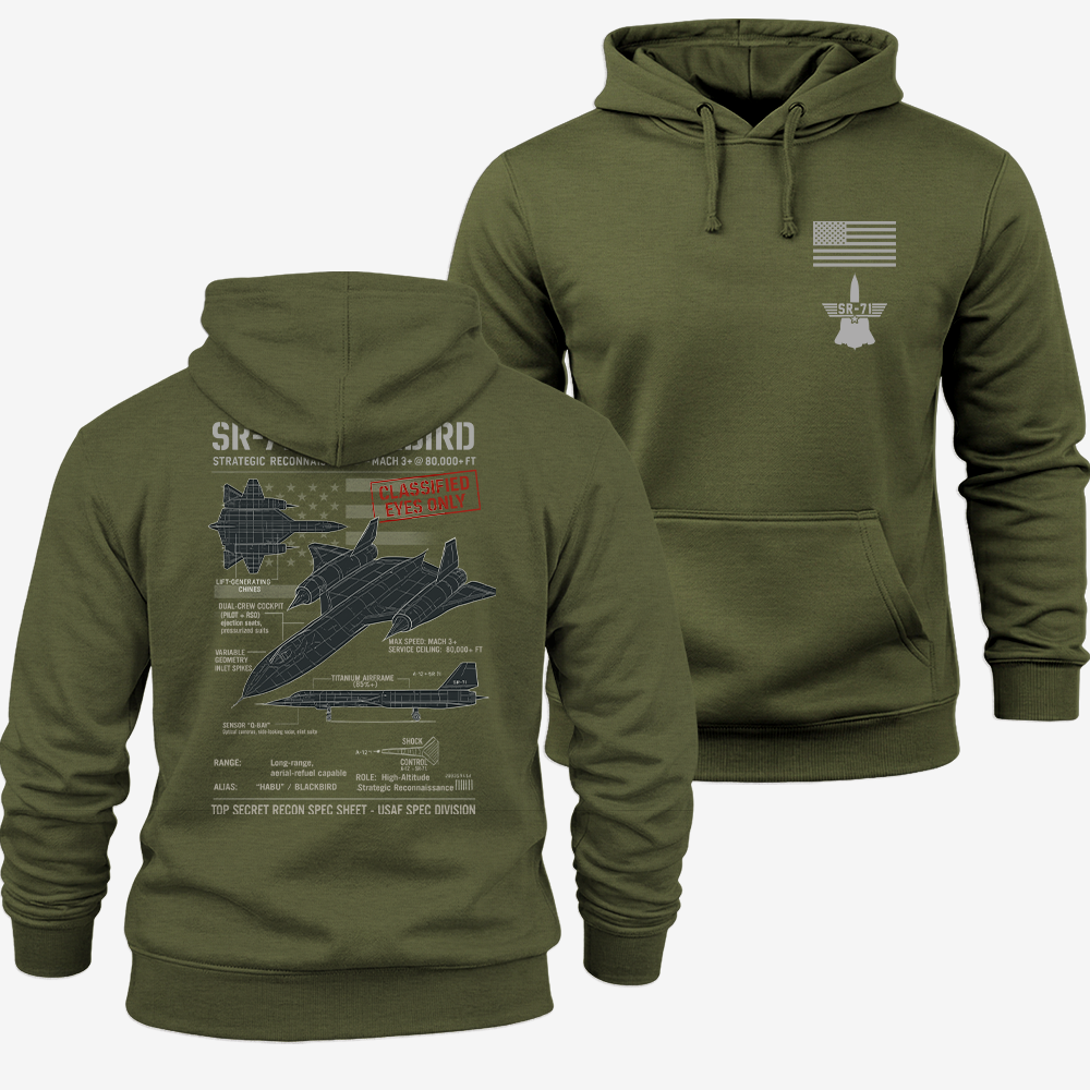 SR-71 Blackbird Schematic Hoodie