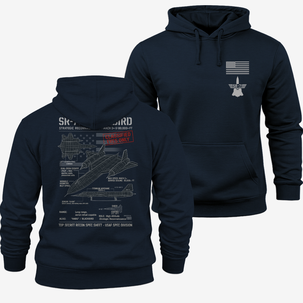 SR-71 Blackbird Schematic Hoodie