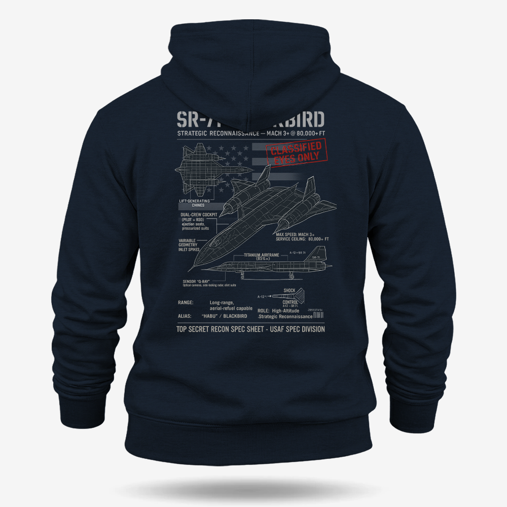 SR-71 Blackbird Schematic Hoodie