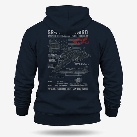 SR-71 Blackbird Schematic Hoodie