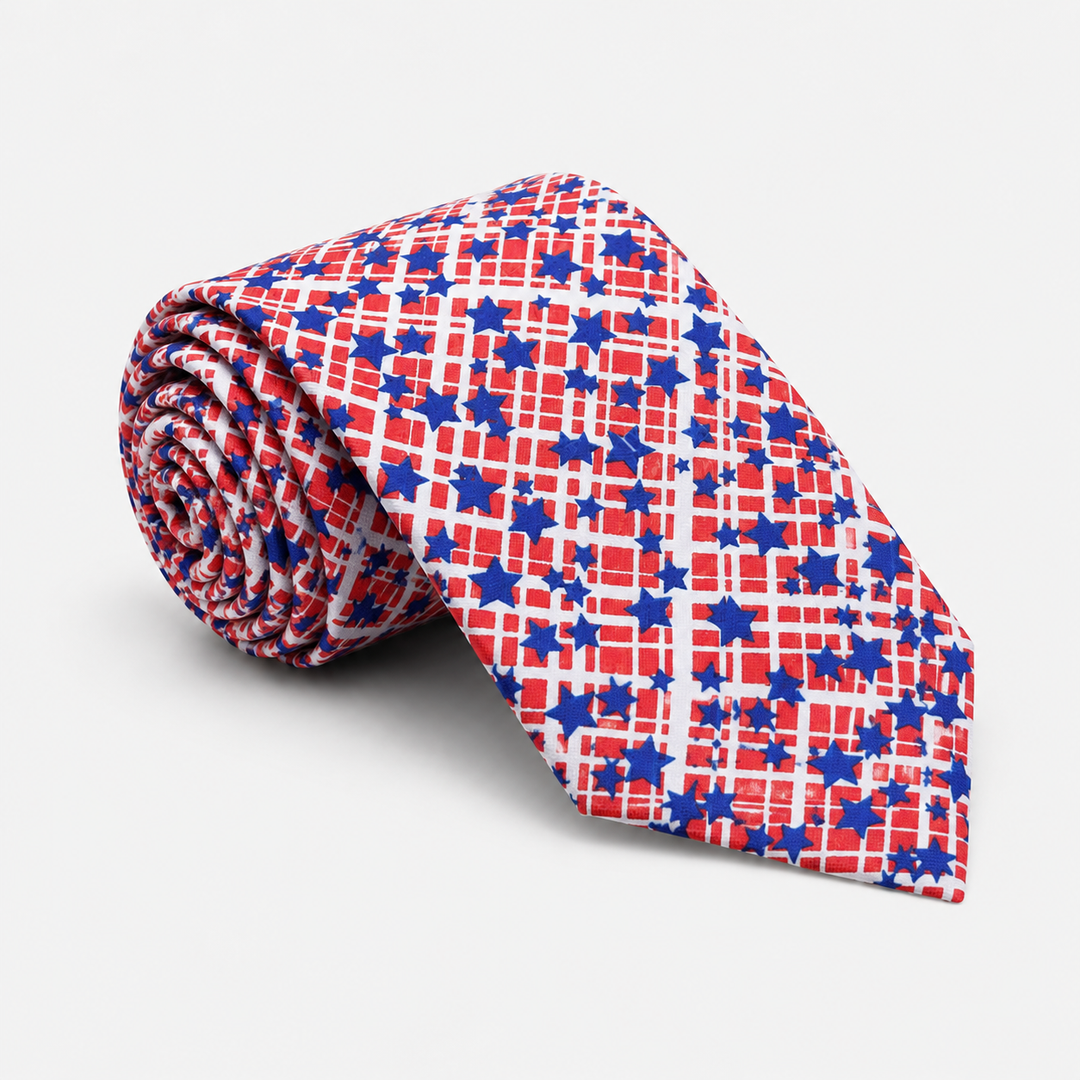 Stars &amp; Stripes Crosshatch Tie
