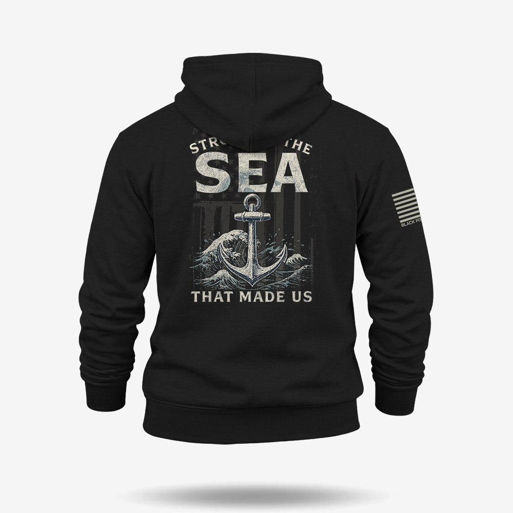 Strong As The Sea – Navy Heritage Hoodie