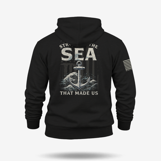 Strong As The Sea – Navy Heritage Hoodie