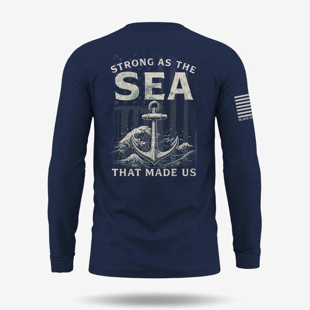 Strong As The Sea – Navy Heritage Long Sleeve