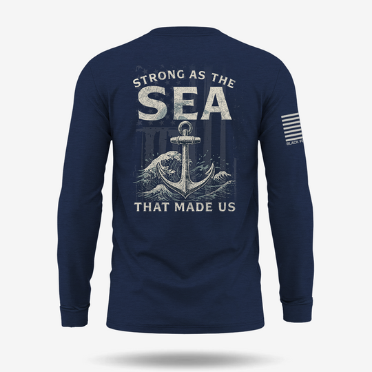 Strong As The Sea – Navy Heritage Long Sleeve