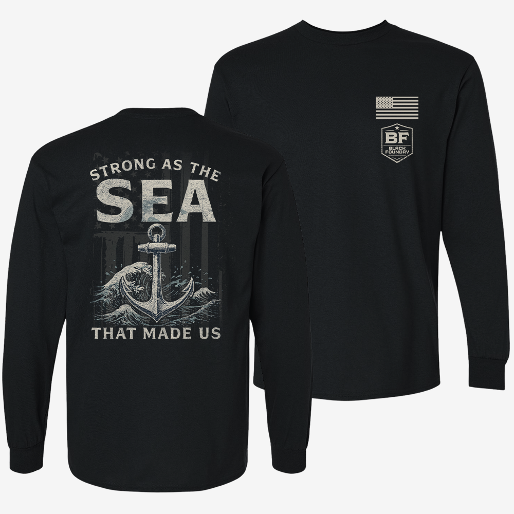 Strong As The Sea – Navy Heritage Long Sleeve
