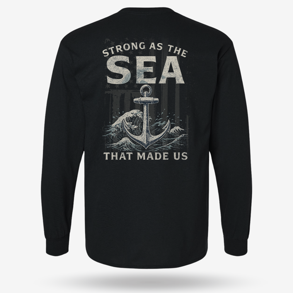 Strong As The Sea – Navy Heritage Long Sleeve